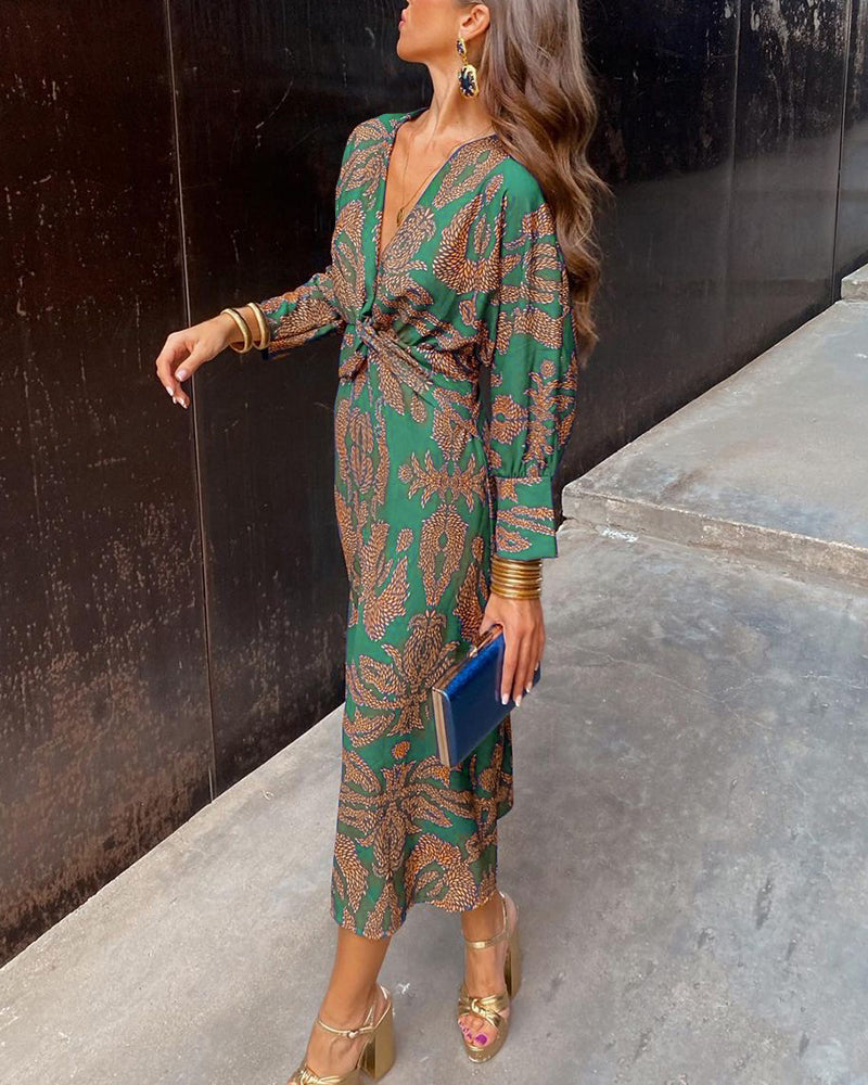 Amara | Women’s Midi Dress featuring a Twist Front
