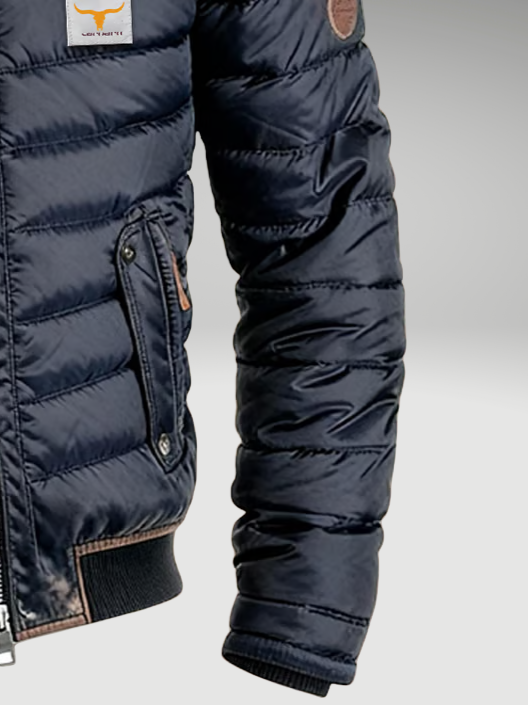 Torvex | Men’s Quilted Jacket with zip-up front and stand collar