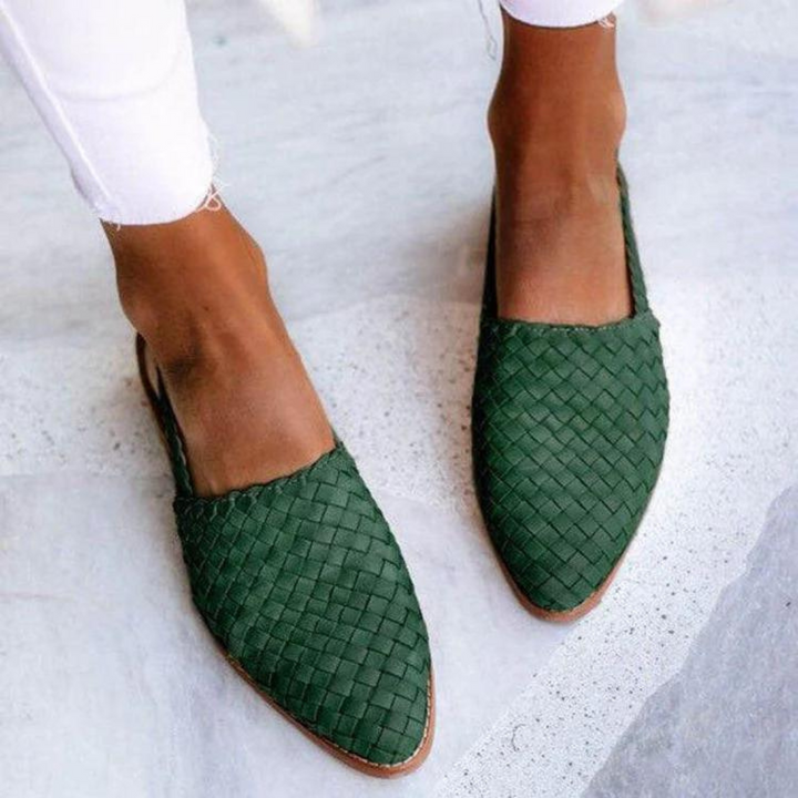 Mirelle | Women’s Slip-On Flats with Woven Pattern