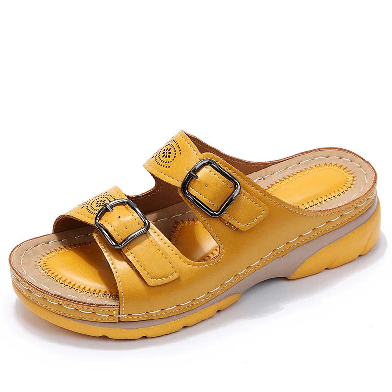 Eryndra | Women’s Slide Sandals featuring Double Buckle Design