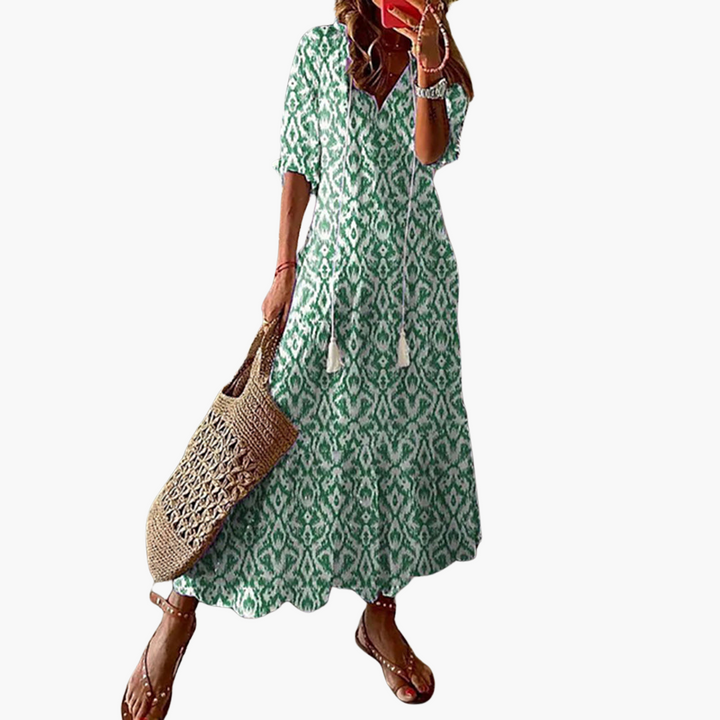 Oriana | Women’s Maxi Dress featuring Soft Detailed Tie