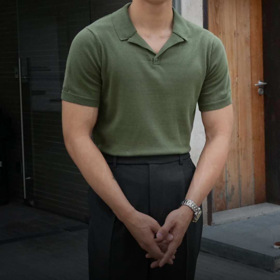 Everford™ | Adrian – Open Collar Polo Shirt