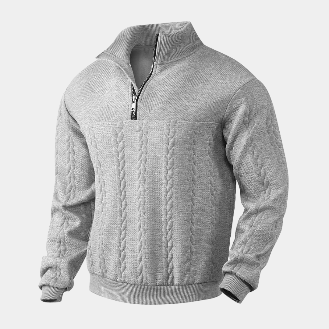 Everford™ | Nigel – Textured Half-Zip Jumper
