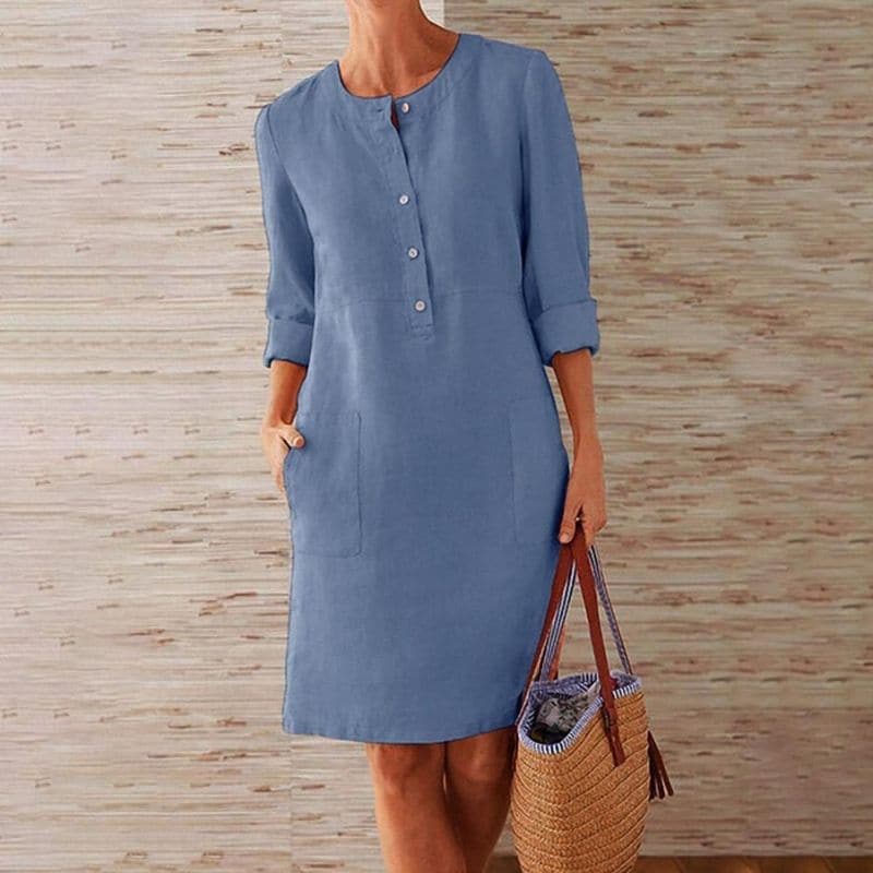 Beatrix | Women’s Casual Dress with Button Front Part