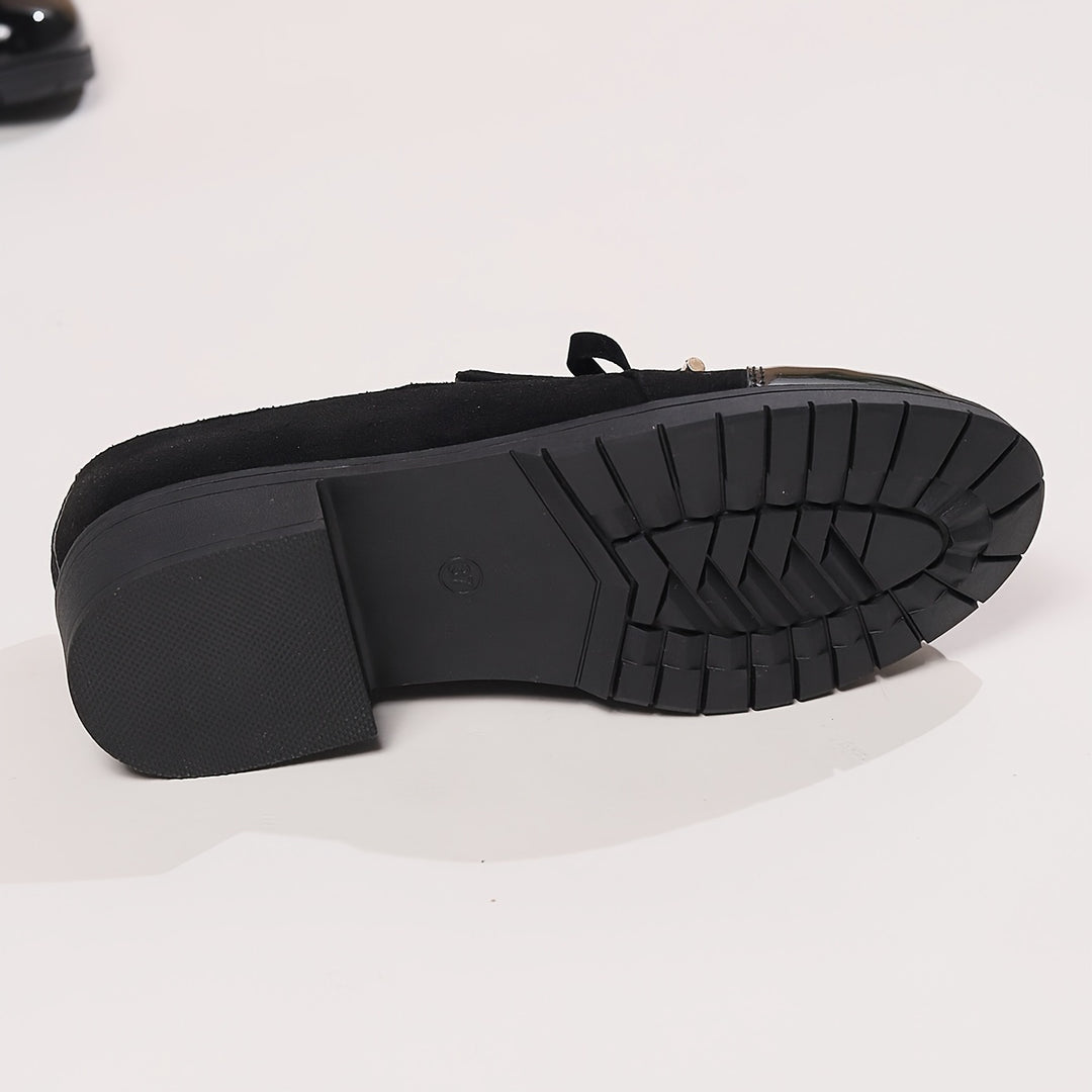 Liora | Women’s Low-Heel Loafers with Bow Detail