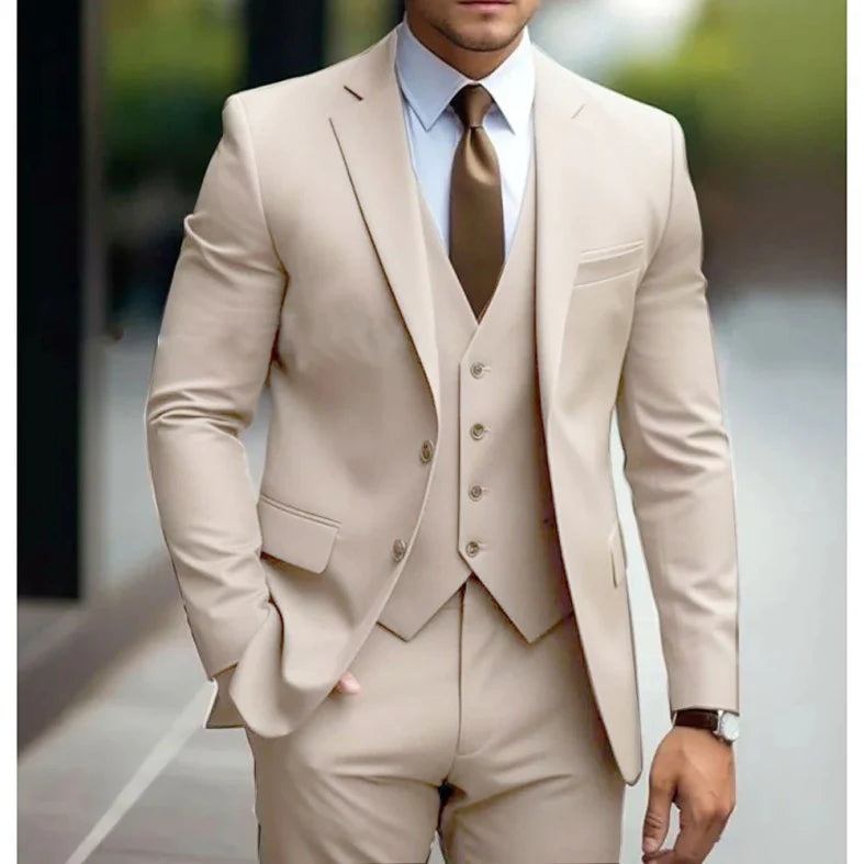 Lorvian | Men’s Three-Piece Suit with tailored fit and refined formal identity