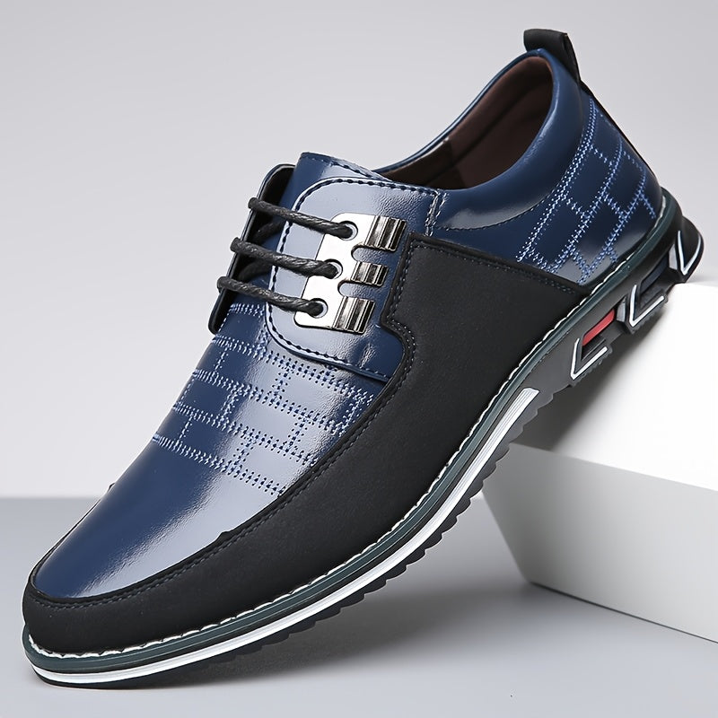 Zerion | Men’s Lace-Up Shoes with quilted panel design and sharp modern outline