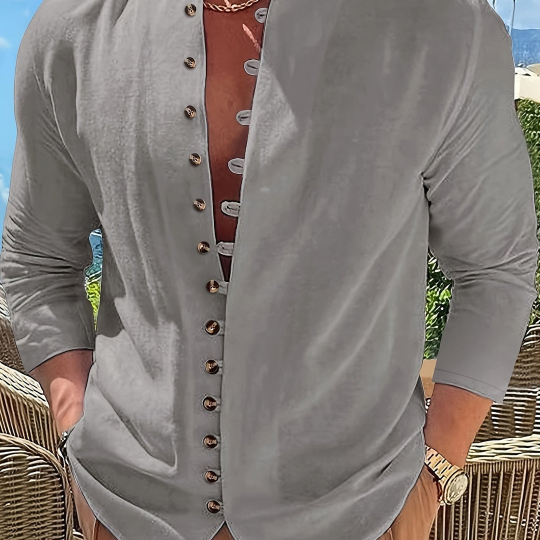 Torvain | Men’s Shirt featuring Statement Button Detail