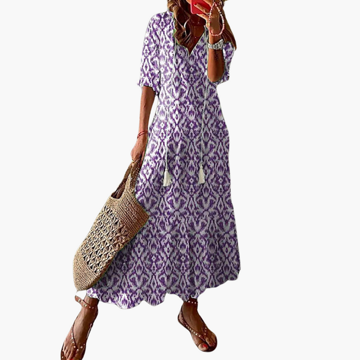 Oriana | Women’s Maxi Dress featuring Soft Detailed Tie