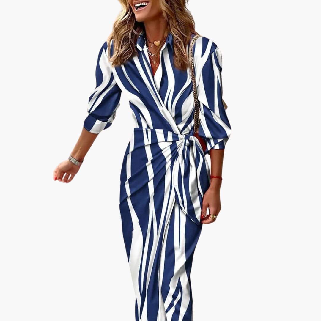 Paloma | Women’s Midi Dress featuring Twist Waist Detail