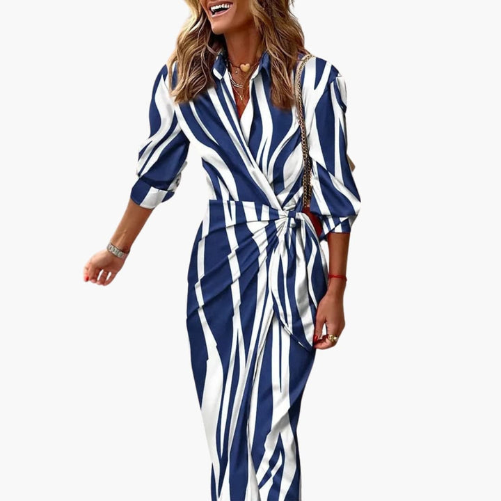Paloma | Women’s Midi Dress featuring Twist Waist Detail