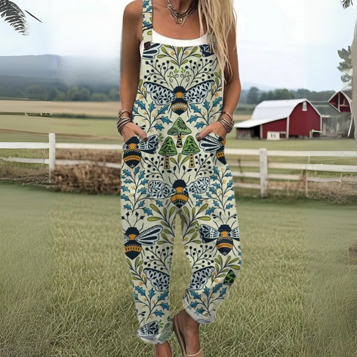 Mabel | Women’s Bee Print Jumpsuit for Laid-Back Daywear