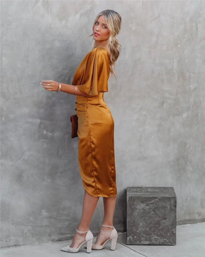 Elara | Women’s one shoulder dress with elegant drape