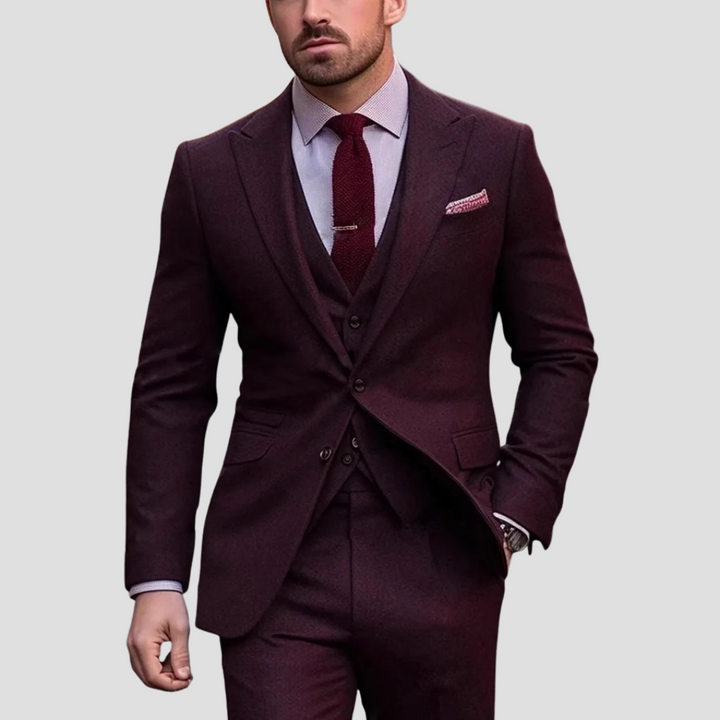 Lorvian | Men’s Three-Piece Suit with tailored fit and refined formal identity