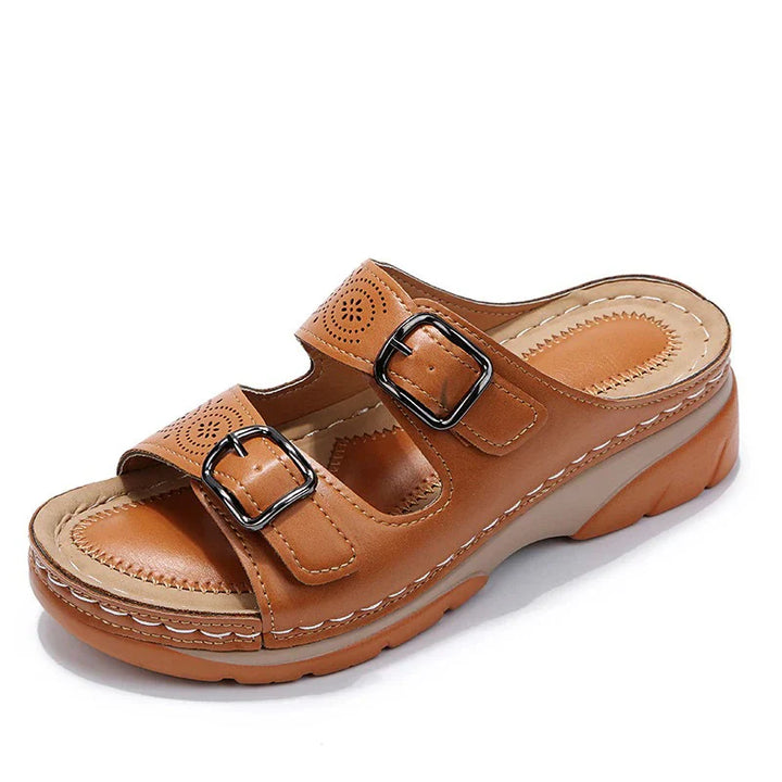 Eryndra | Women’s Slide Sandals featuring Double Buckle Design