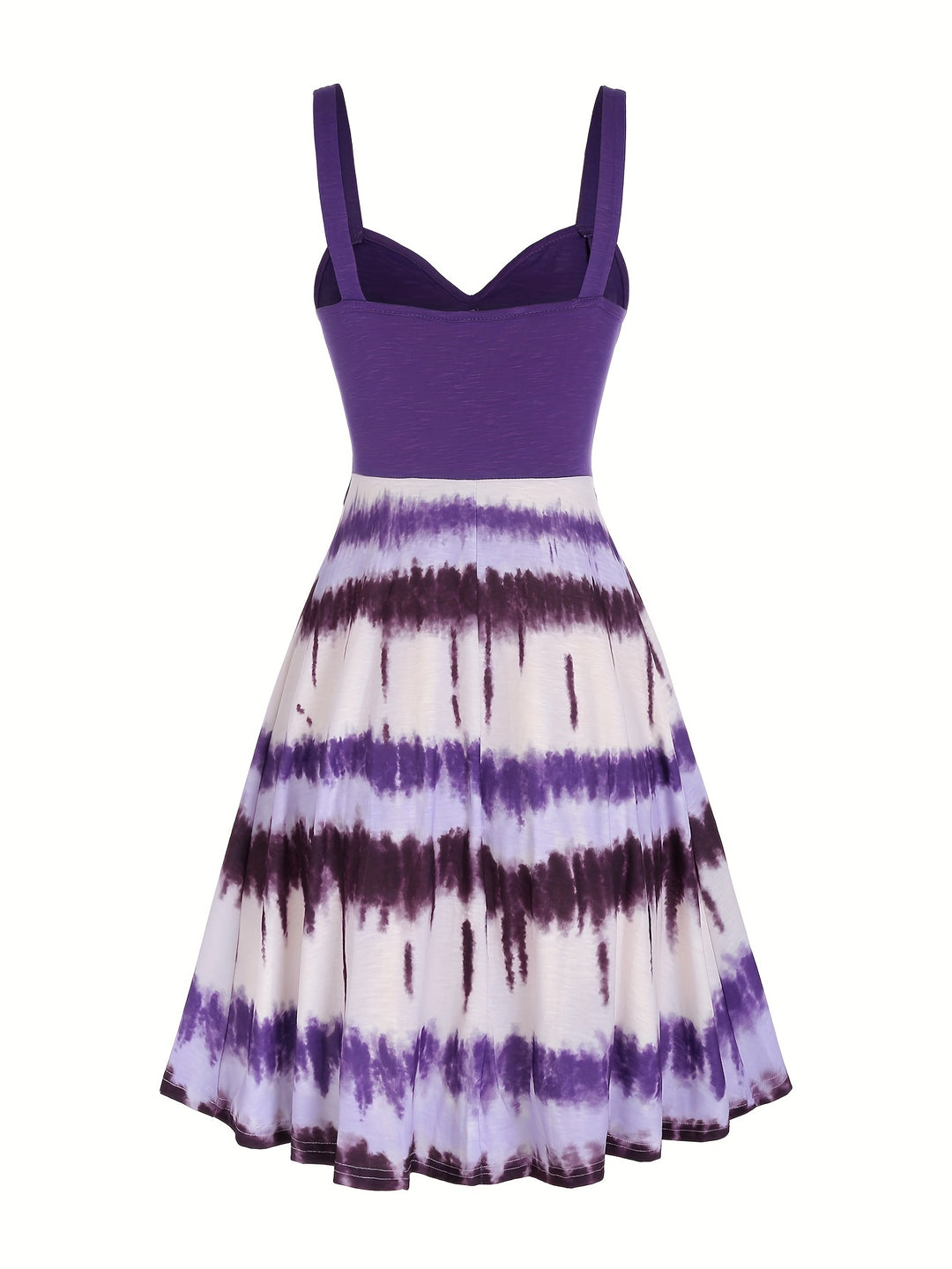 Selvara | Women’s Tie-Dye Midi Dress with twisted bodice and button note