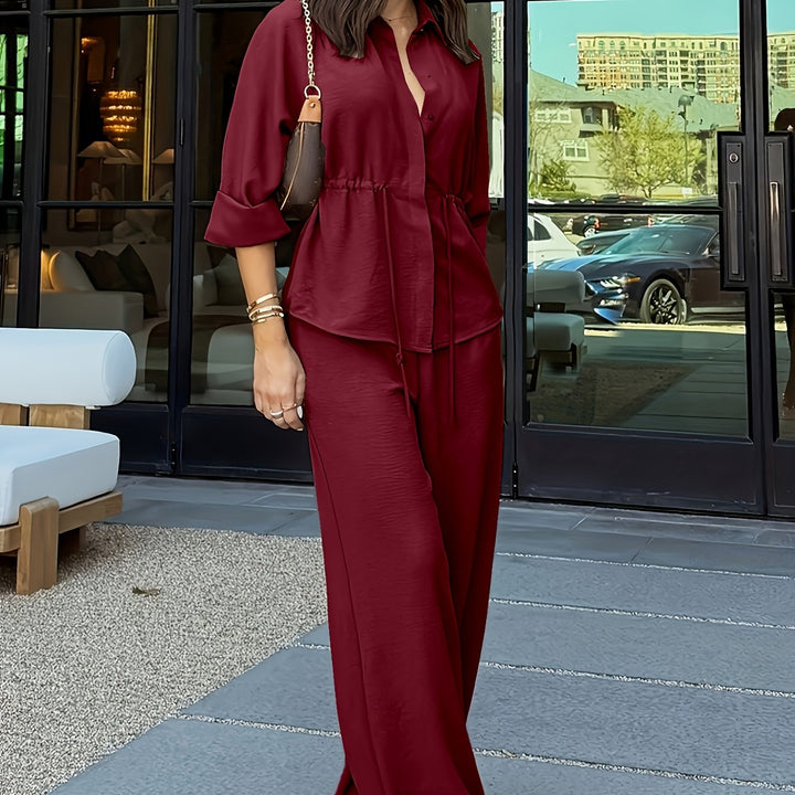 Seravyn | Women’s Two-Piece Set with relaxed top and wide-leg coordination