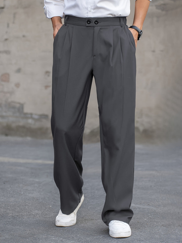 Torvian | Men’s Pleated Trousers with relaxed straight-leg fit
