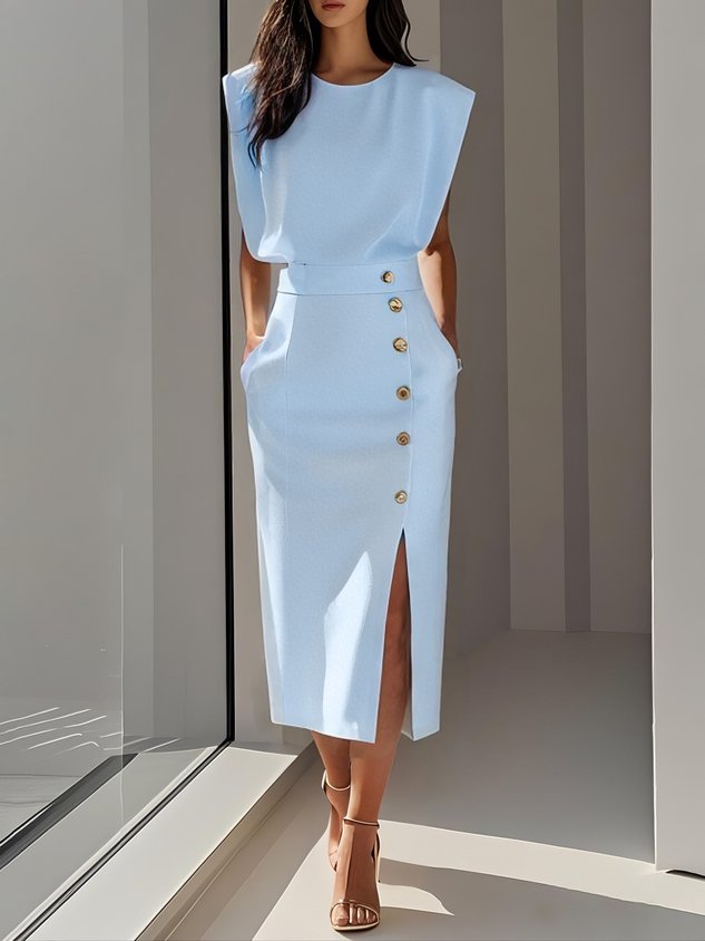 Celeste | Women’s Midi Dress in a Structured Look