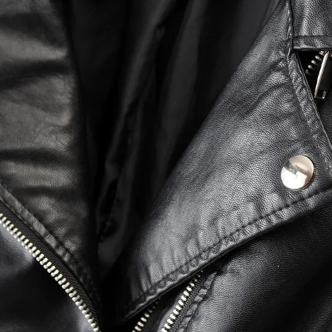 Kylara | Women’s Biker Jacket with zip detail