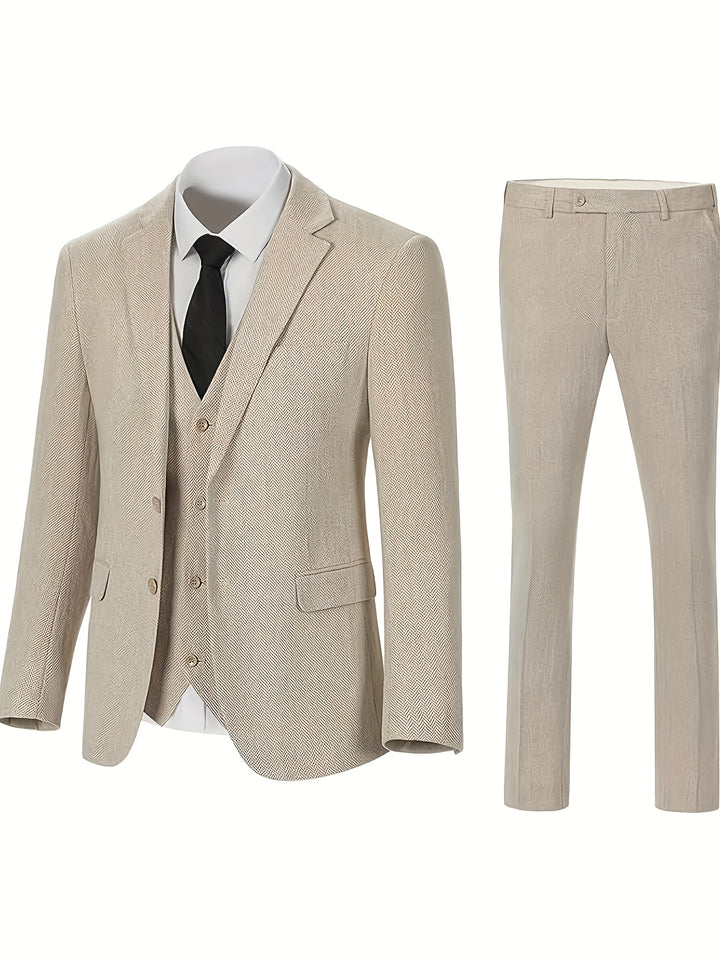 Velmorian | Men’s Three-Piece Suit in a classic tailoring