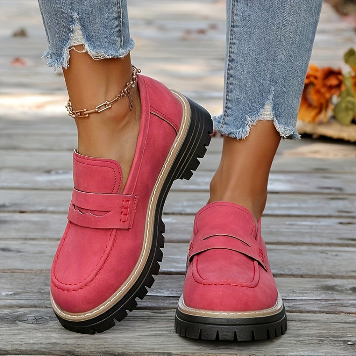 Torvique | Women’s Chunky Sole Loafers designed for simple visual appeal