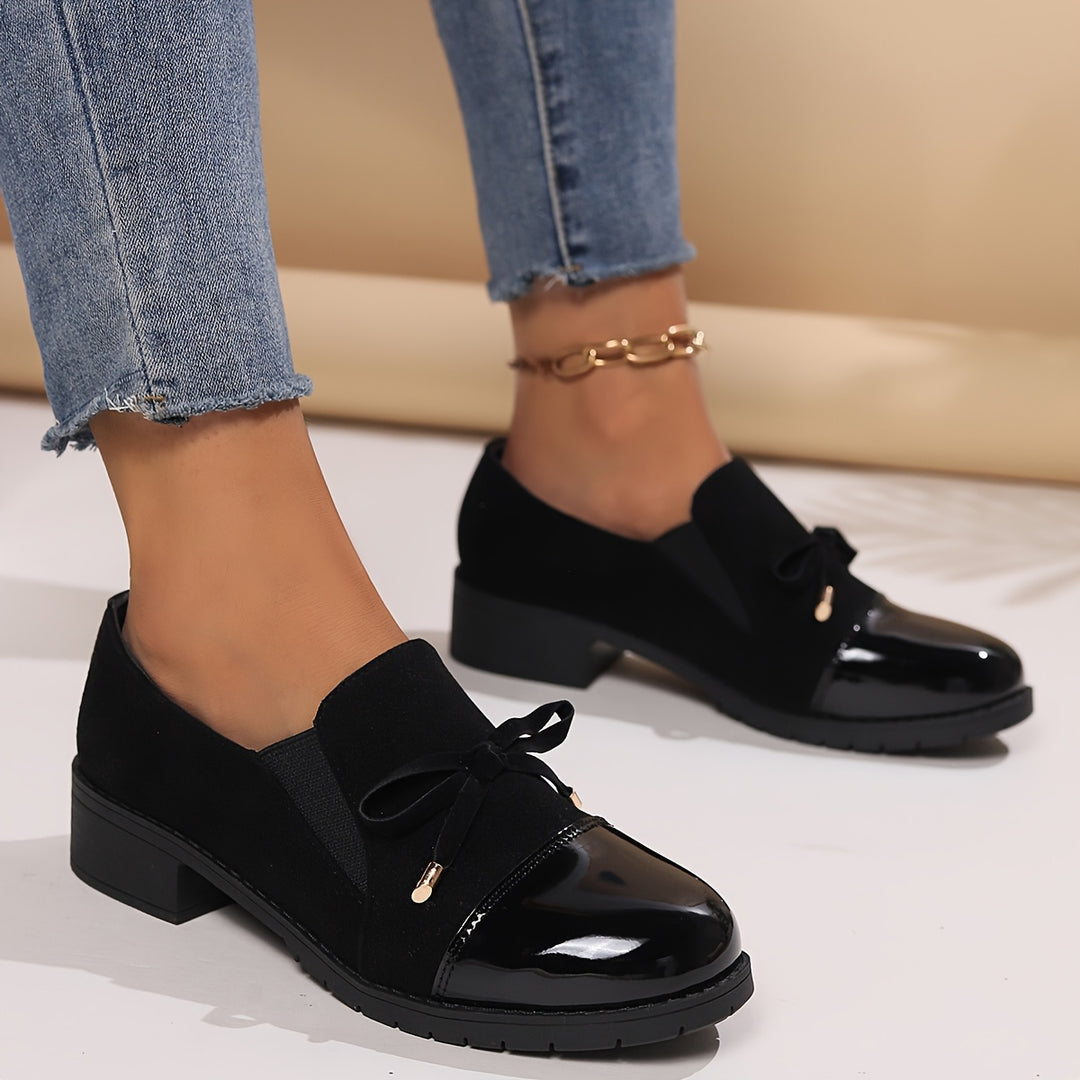 Liora | Women’s Low-Heel Loafers with Bow Detail