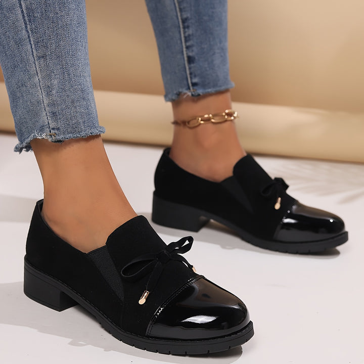 Liora | Women’s Low-Heel Loafers with Bow Detail