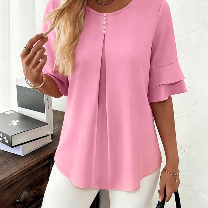 Zella | Women’s Blouse featuring Sleeve Overlay