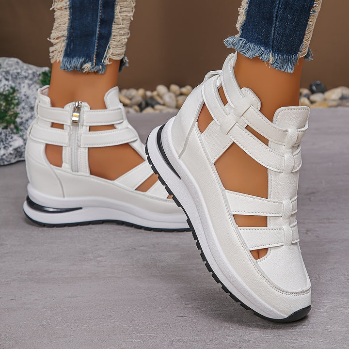 Aurevyn | Women’s Patterned Chunky Trainers with securing band