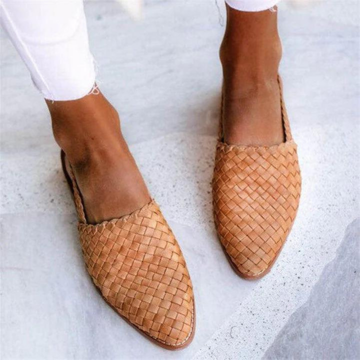 Mirelle | Women’s Slip-On Flats with Woven Pattern