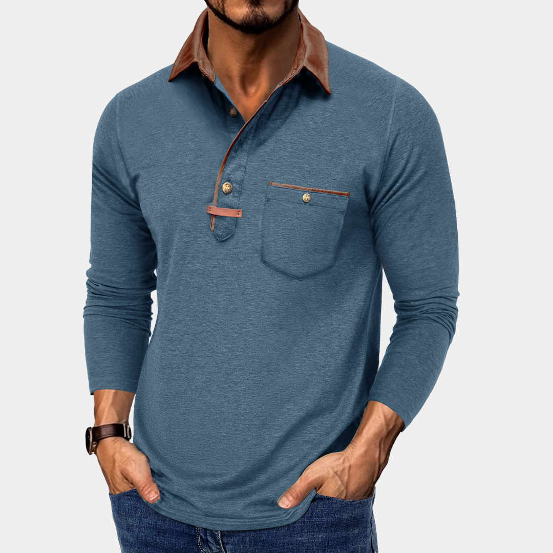 Everford™ | Leonard – Long-Sleeved Polo with Details
