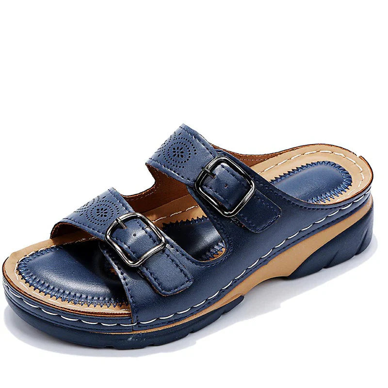 Eryndra | Women’s Slide Sandals featuring Double Buckle Design