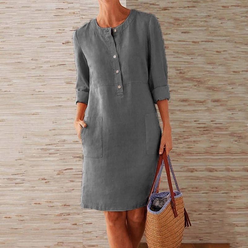 Beatrix | Women’s Casual Dress with Button Front Part