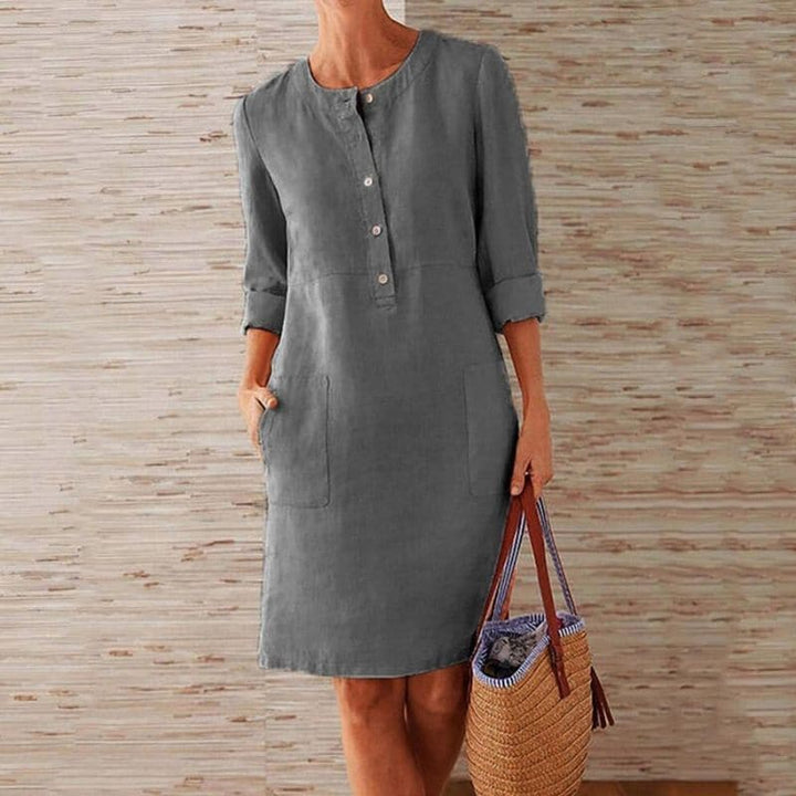 Beatrix | Women’s Casual Dress with Button Front Part