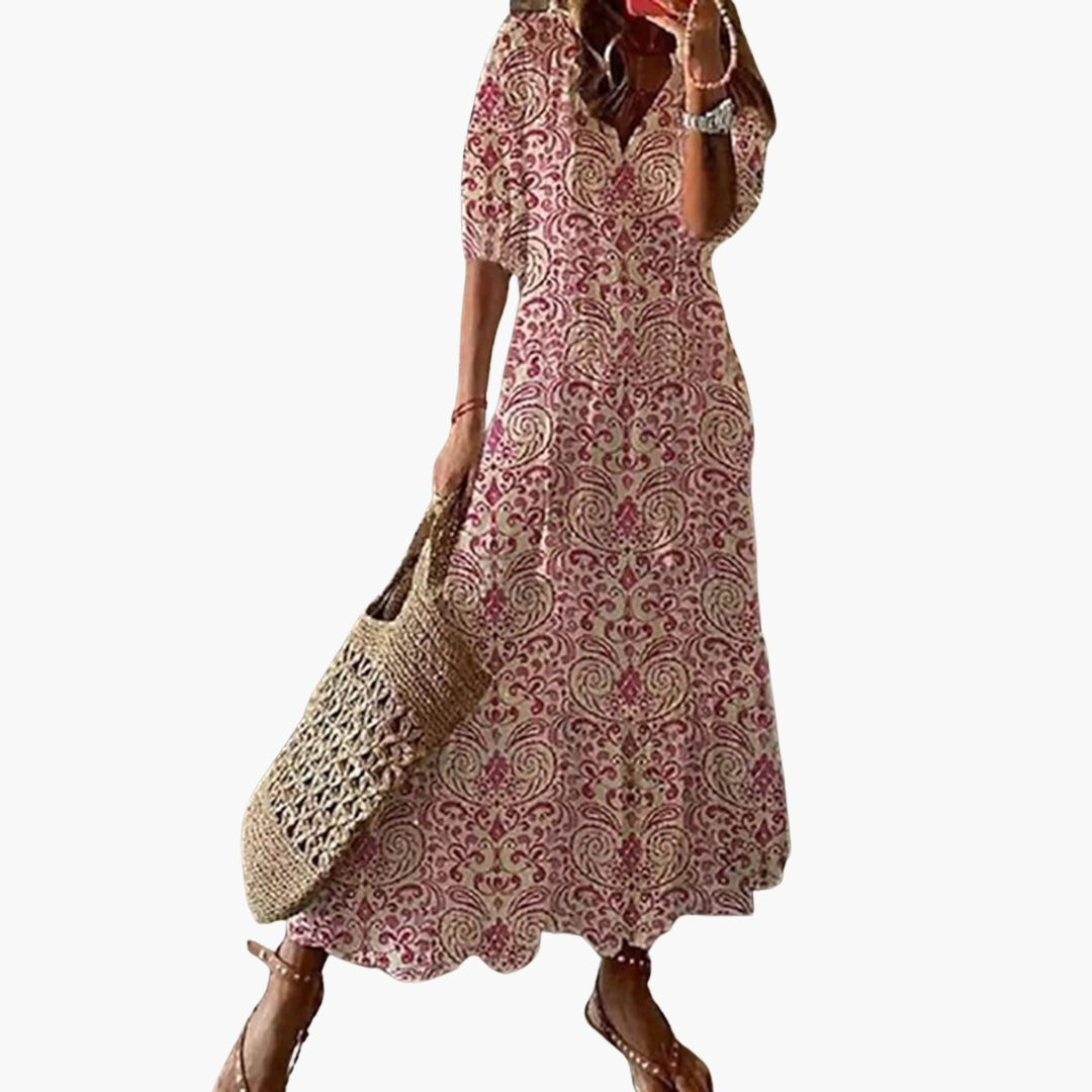 Oriana | Women’s Maxi Dress featuring Soft Detailed Tie