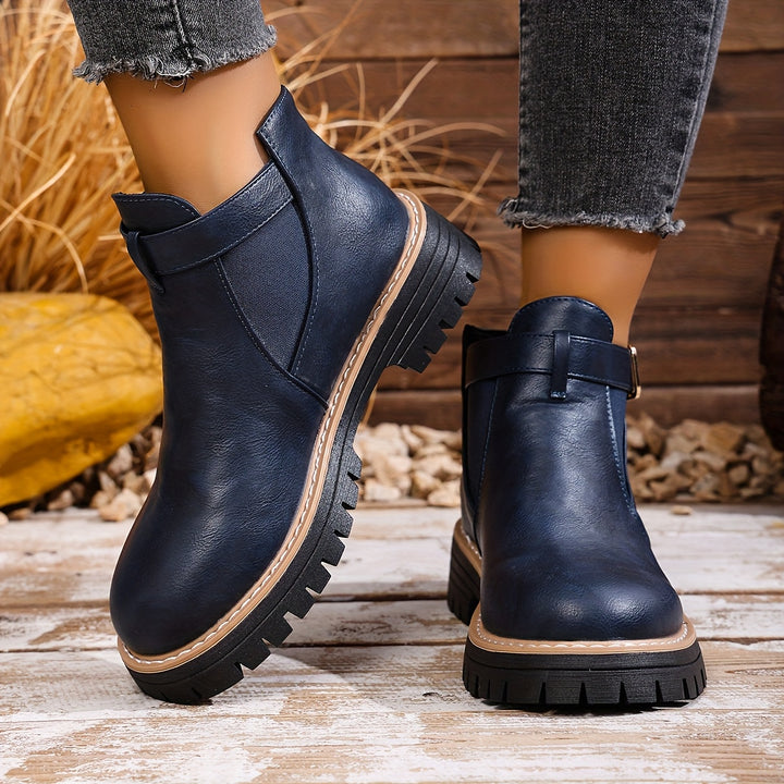 Calyrex | Women’s Ankle Boots with buckle strap and chunky sole