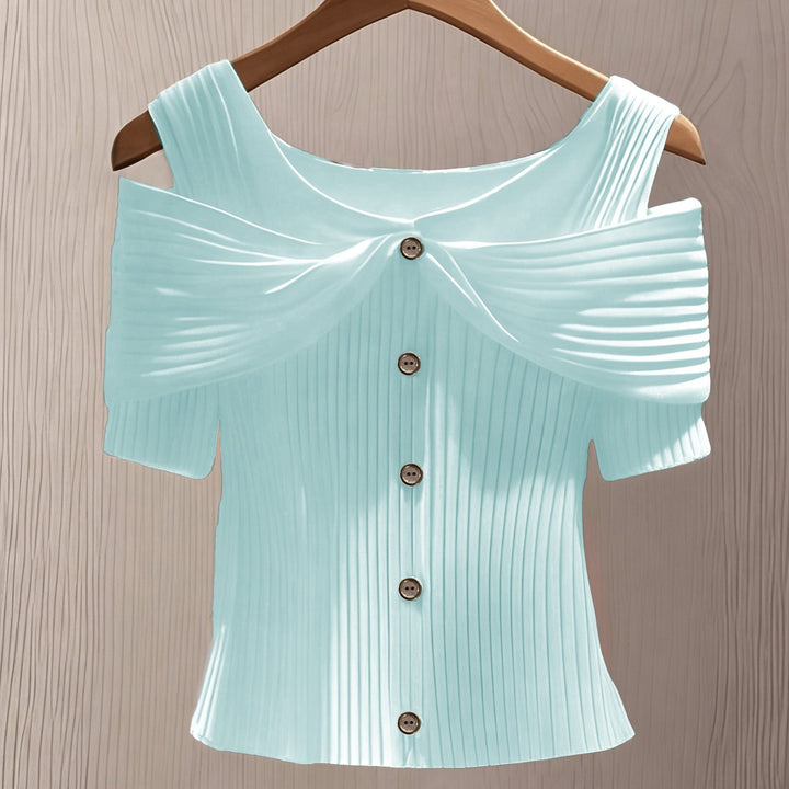 Harriet | Women’s Off-Shoulder Top with Draped Front Detail