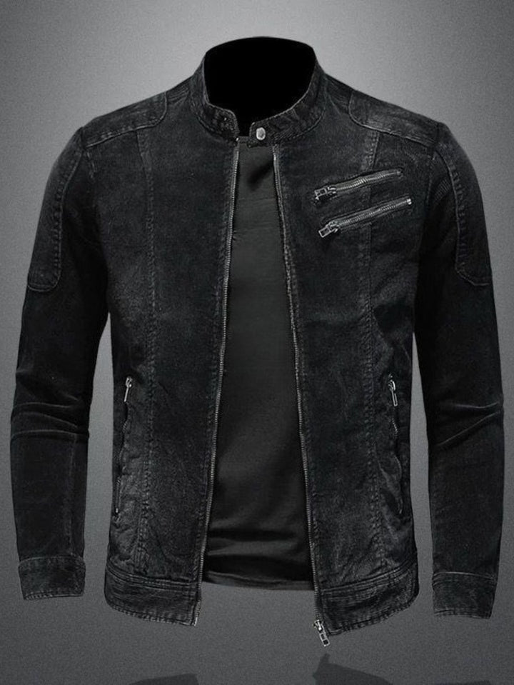 Draven | Men’s Biker Jacket featuring Zip Details