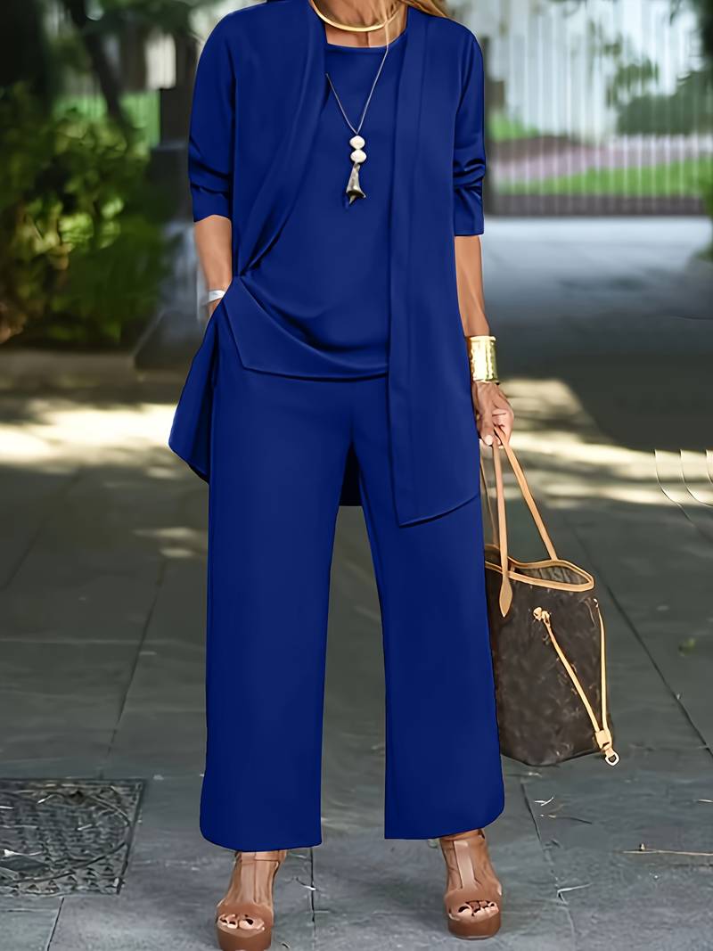 Roxanne | Women’s Three-Piece Set for Neat Casual Appearance