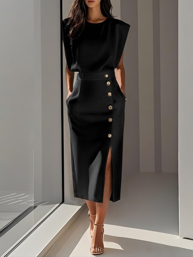 Celeste | Women’s Midi Dress in a Structured Look