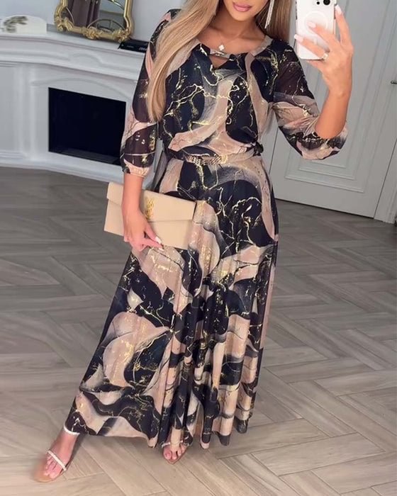 Solmira | Women’s Printed Maxi Dress with a relaxed drape