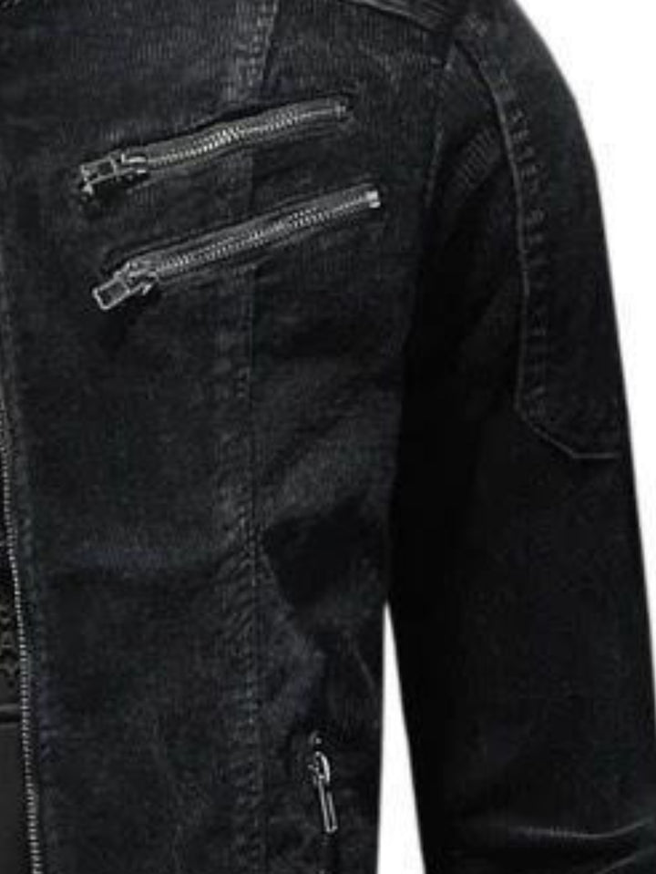 Draven | Men’s Biker Jacket featuring Zip Details