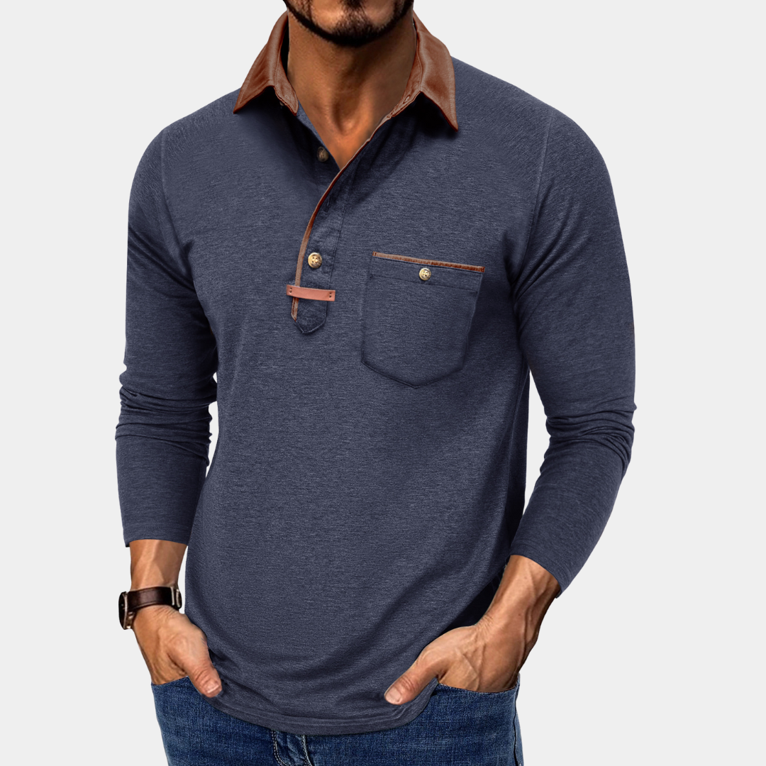 Everford™ | Leonard – Long-Sleeved Polo with Details