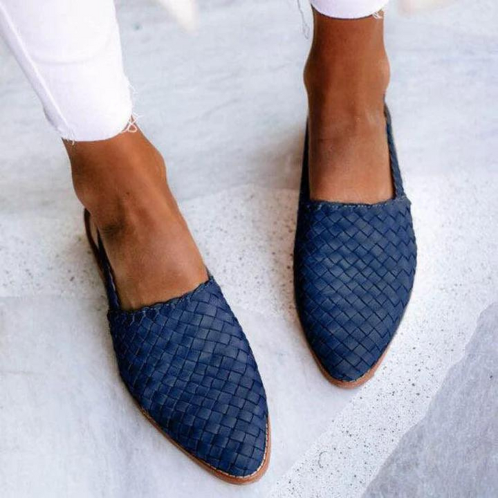 Mirelle | Women’s Slip-On Flats with Woven Pattern