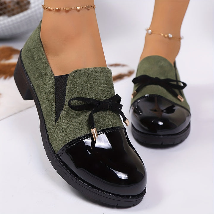 Liora | Women’s Low-Heel Loafers with Bow Detail