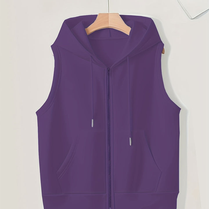 Elmara | Women’s Sleeveless Hoodie with zip-up front