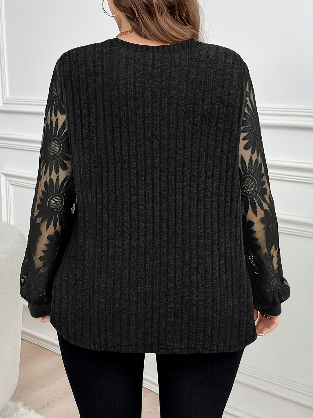 Noelle | Women’s Long Sleeve Top with Cut-Out Neckline Detail