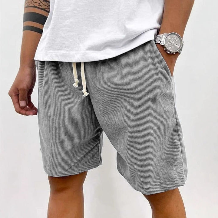 Thorne | Men’s Drawstring Shorts with striped texture