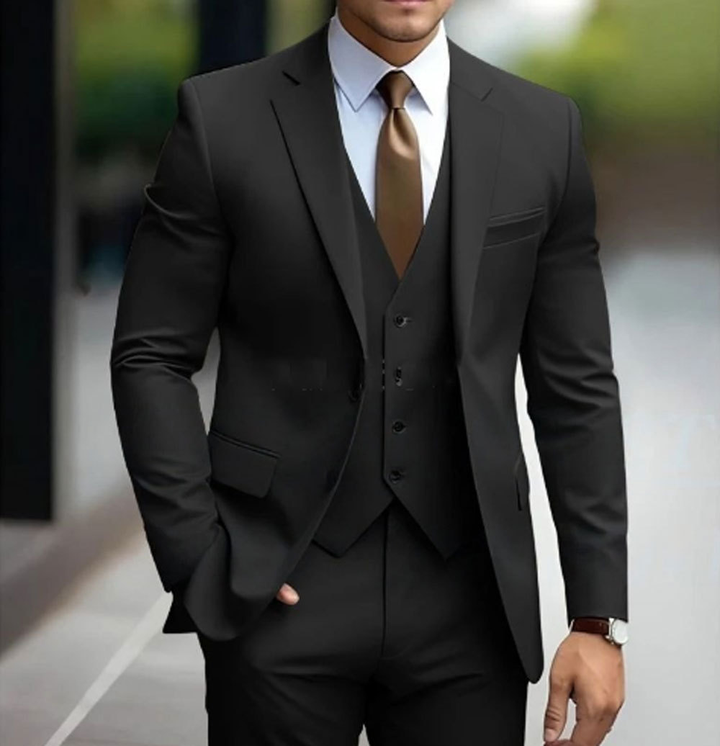 Lorvian | Men’s Three-Piece Suit with tailored fit and refined formal identity